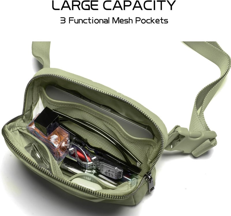 Gitus Belt Bag for Women Fanny Pack Crossbody Bags for Women Fashion Waist Packs with Adjustable Strap Gifts for Teenage Girls Women Men (khaki Green) - Image 5